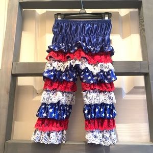 Fourth of July Ruffled Pants